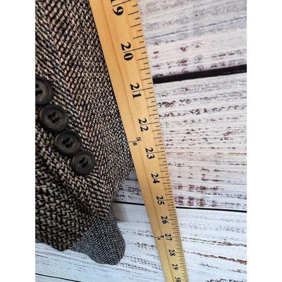 Vintage 1960s Blazer Sport Coat Donegal Tweed Wool Jacket 40R Ivy Salt & Pepper - Picture 15 of 16